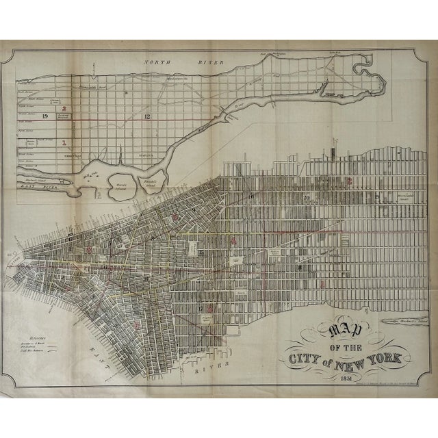 Illustration New York City Lithograph, 1851 – Original From Valentine’s Manual (21 × 17¼ In.) For Sale - Image 3 of 3