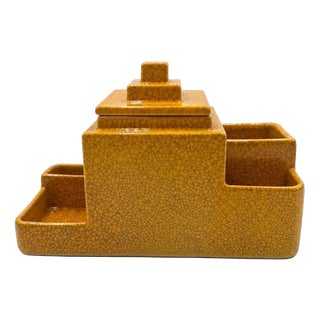 Art Deco Earthenware Smoking Set from Boch, Belgium, 1930s For Sale