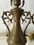 Art Nouveau 30's Vintage Empire -Style Solid Brass Urn Table Lamps W/Shades - a Pair For Sale - Image 3 of 6