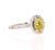 1.71 Carat Natural Yellow Sapphire Diamond Halo Ring 14 Karat White Gold This beautiful ring has a natural Oval Cut Yellow...