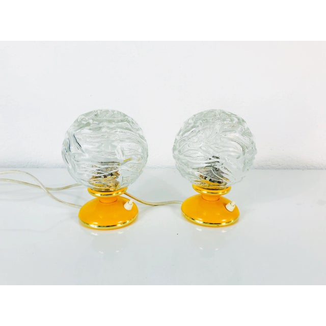 1970s Vintage Glass Table Lamps, 1970s, Set of 2 For Sale - Image 5 of 8