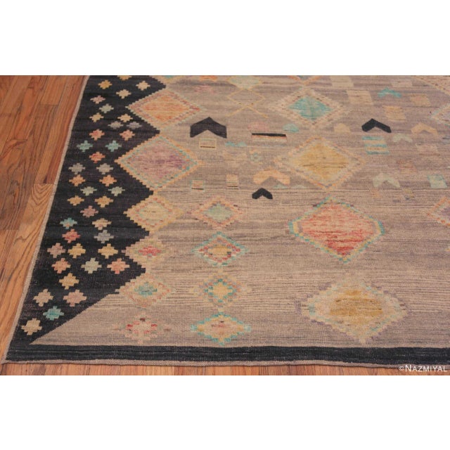 2020s Handmade Modern Tribal Primitive Contemporary Nomadic Area Rug For Sale - Image 5 of 8