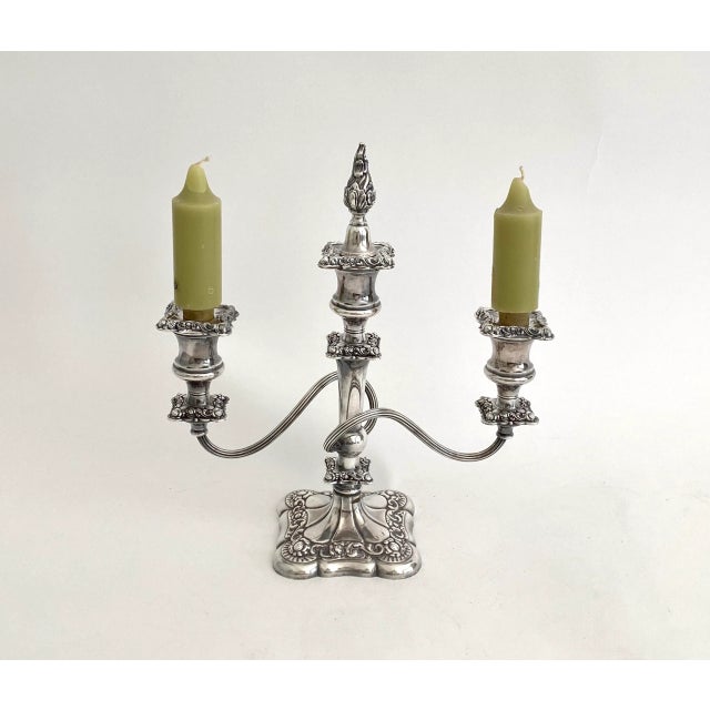 1920s pair of silverplate candelabras made by E.G. Webster Co/ International Silver. Many of the Elizur G. Webster Co...