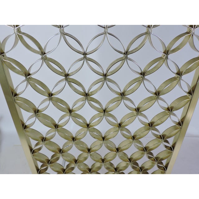 Mid Century Modern Geometric Metal Single Panel Screen or Room Divider For Sale In Philadelphia - Image 6 of 11