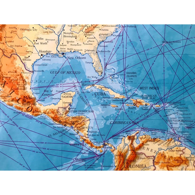 1950s Vintage Army Map Service Map of North America 1954 – Rare 1101 Series Edition 6 – 55"x 40" Large Wall Map Decor For Sale - Image 5 of 10