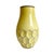West Elm Textured Honeycomb Vase – Distressed Yellow Crackle Glaze Pottery - 11.5" Tall West Elm For Sale - Image 4 of 8