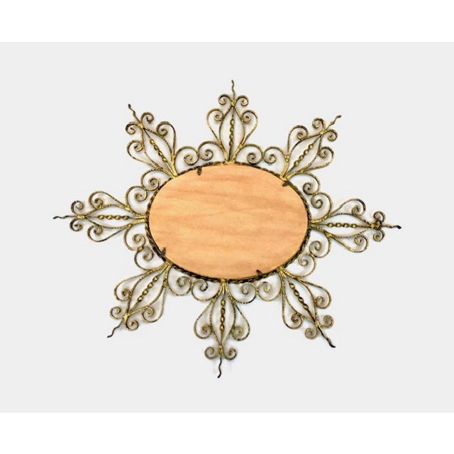 1920s Mid-Century Iron Frame Mirror with Beveled Glass, 1920s For Sale - Image 5 of 10