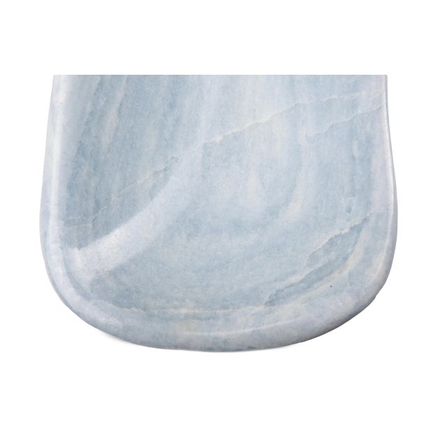 Contemporary Hand Carved Blue Calcite Vide-Poche For Sale - Image 3 of 4