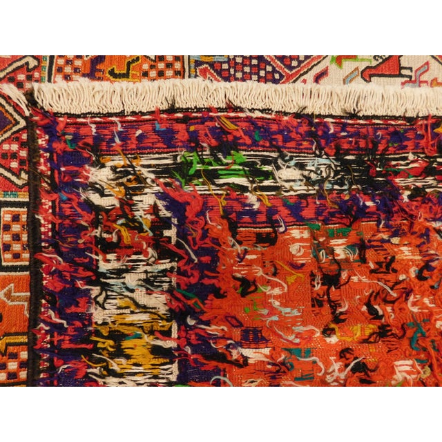 Vintage Persian Flatwoven Sumac Rug For Sale - Image 12 of 13