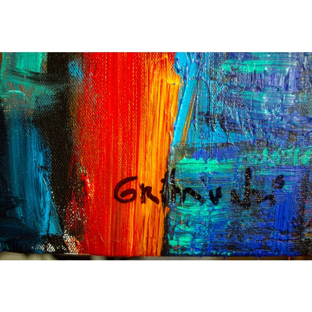 “Celeste Dance” is a vibrant abstract expressionist painting where movement, color, and emotion collide in a state of...