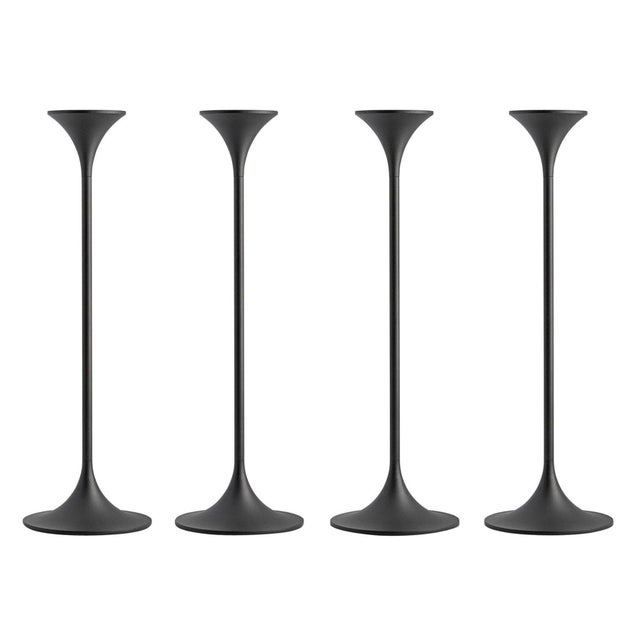 Jazz Candleholders in Steel with Black Powder Coating by Max Brüel, Set of 4 For Sale - Image 17 of 17