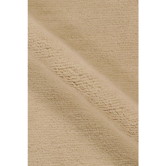 Textile Contemporary Art Deco Style Floral Wool Rug in Beige by Rug & Kilim, India For Sale - Image 7 of 10