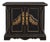 Vintage Onyx Black & Gold Fielding Accent Cabinet For Sale