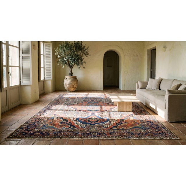 Late 19th Century Late 19th Century Persian Bijar Carpet ( 8' x 12' - 245 x 365 ) For Sale - Image 5 of 7