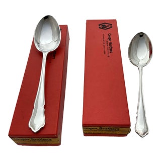1980s Set of 12 Dessert Spoon, Du Barry For Sale