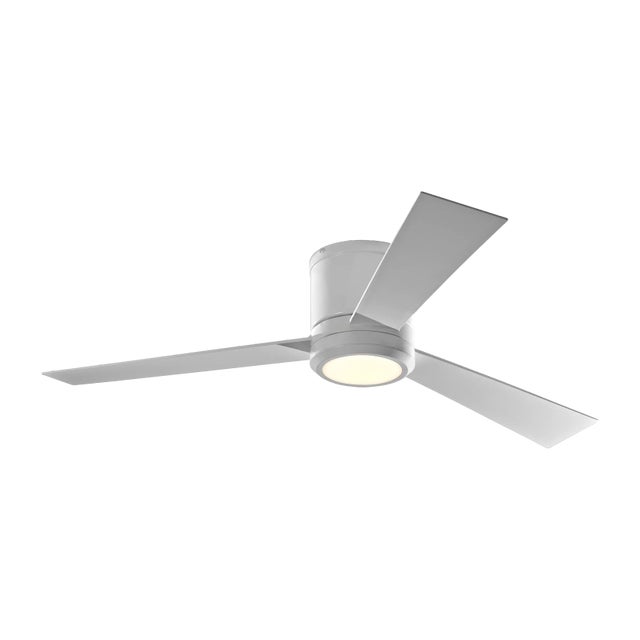 Modern Visual Comfort Fan 52" Clarity in Matte White For Sale - Image 3 of 3