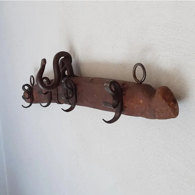 Rustic 19th Century Yoke Coat Rack For Sale - Image 3 of 7