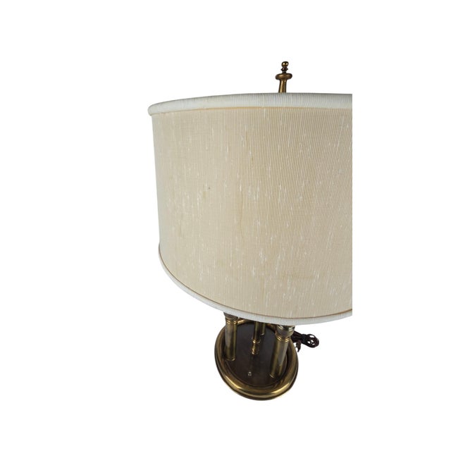 Vintage Brass Bouillotte Lamp With Drum Shade For Sale In Chicago - Image 6 of 14