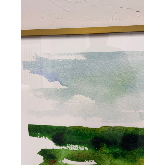 Renee Anne "Meet Me There Study 2" Abstract Landscape Watercolor Print For Sale - Image 11 of 12
