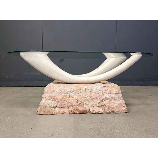 Vintage Faux Tusk Coffee Table, 1980s For Sale - Image 8 of 11