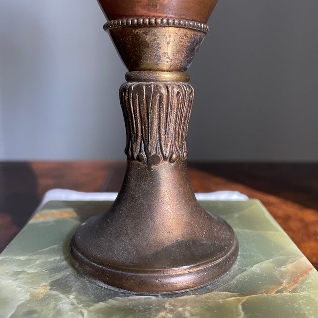 1970s French Bronze Marble Table Lamp For Sale - Image 10 of 12