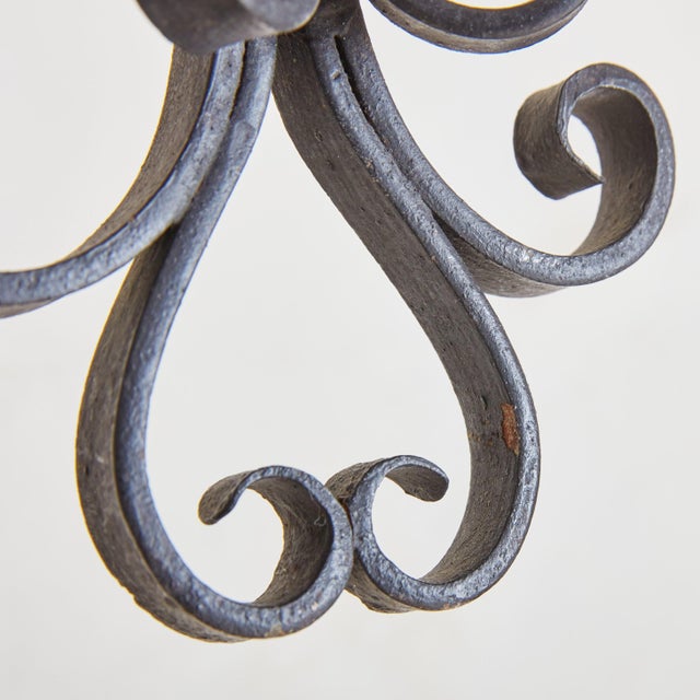 Black Iron + Glass Wall Sconce, France 1950s - 2 Available For Sale - Image 12 of 12
