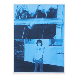 Jacques Monory, Smoke, Original Signed Silkscreen Print For Sale