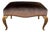 Maison Jansen Style Giltwood Palm Leaf Bench - Silk Velvet For Sale
