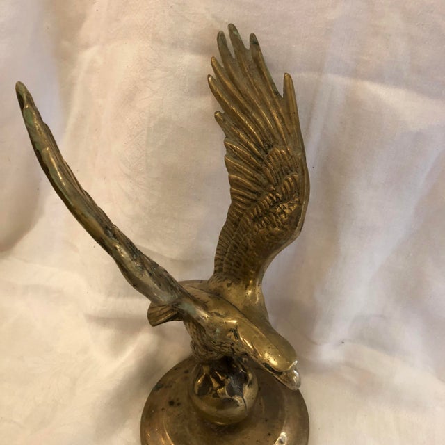 Large Brass Eagle Figurine Chairish