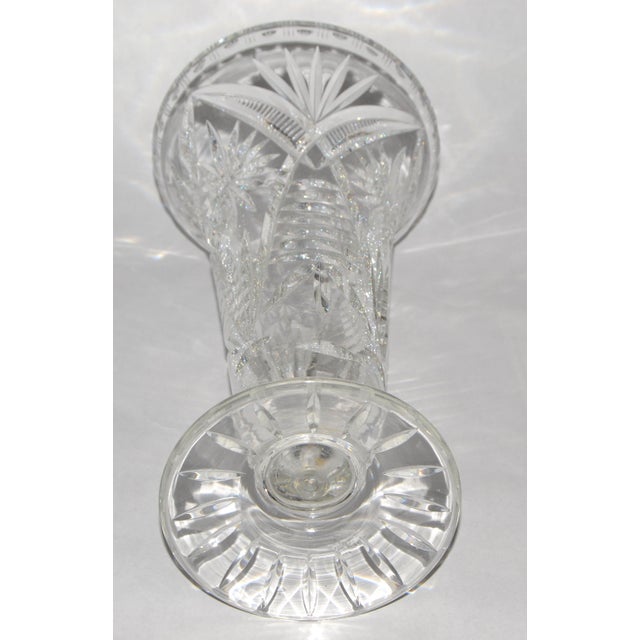 Early 20th Century Large Brilliant Majestic Cut Glass Crystal Vase American Brilliant For Sale - Image 13 of 15