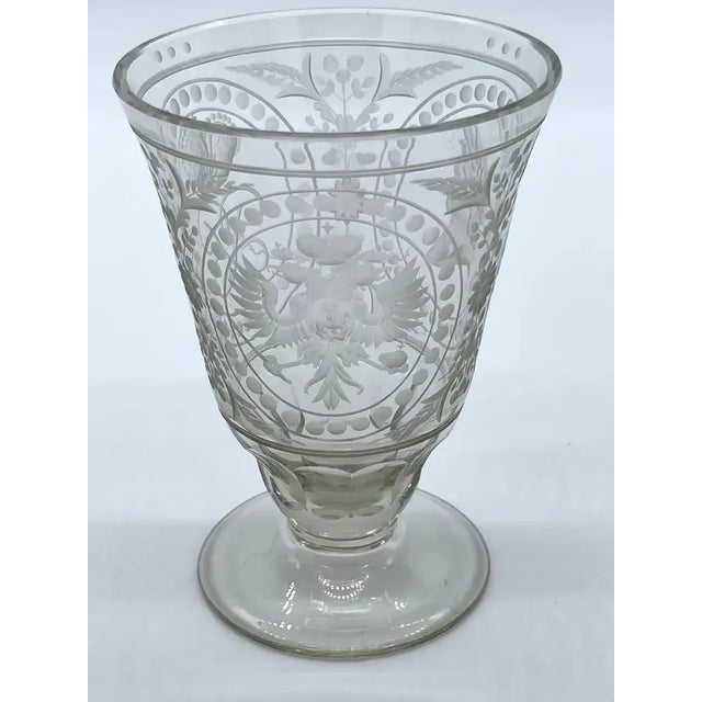 Transparent 19th Century Russian Engraved Crystal Beaker, Commemorative of Alexander I, "The Blessed" For Sale - Image 8 of 12