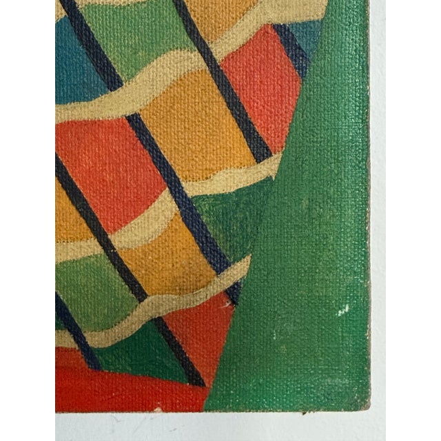 Textile Midcentury Cubist Abstract Expressionist For Sale - Image 7 of 12