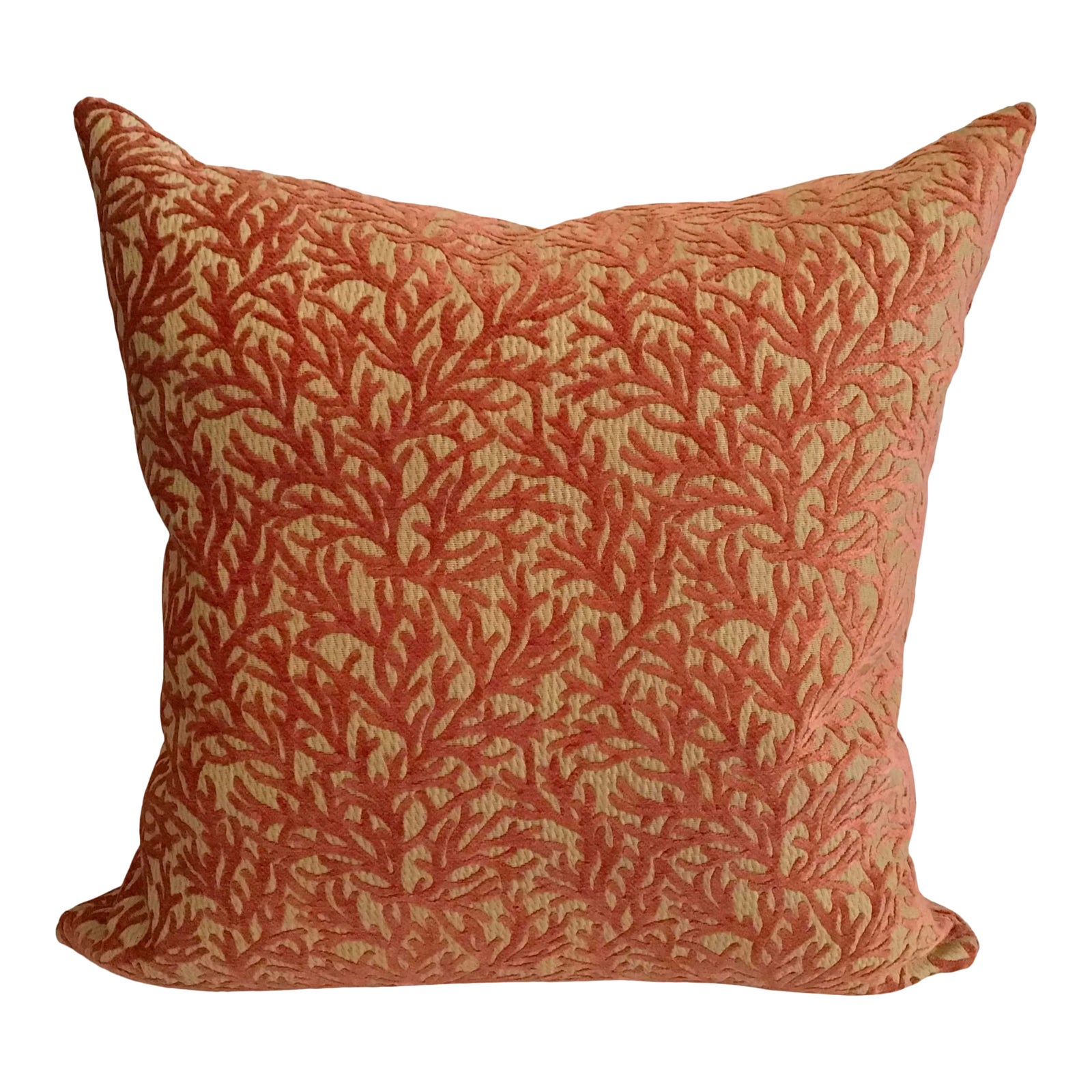 Coral Velvet Toss Pillow Newly Made Chairish
