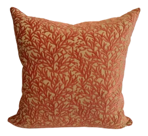Coral Velvet Toss Pillow Newly Made