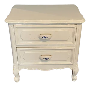 Vintage Bedroom Furniture 1950s White Nightstand