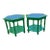 A Pair of Mid-20th Century Hexagonal Accent Tables Glass Top For Sale