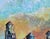 "Base Defensive Formation" is a mixed media painting on wood panel by Josh George, completed in 2026. Four rooftop water...