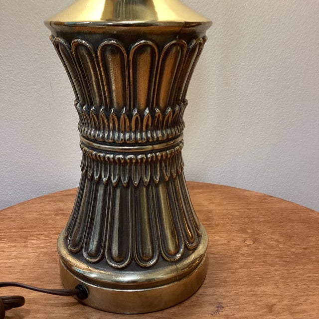 Vintage Mid 20th Century Brass Table Lamp For Sale In Chicago - Image 6 of 13