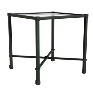 Brown Jordan Venetian 18" Square Occasional Table in Black Jade For Sale