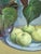 1949 Mid-Century Modern 'Begonia & Apples' Vintage Original Still Life Oil Painting, Framed For Sale - Image 9 of 11