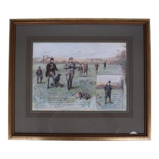 The New Curate Pheasant Shooting Field Watercolour by George Finch Mason For Sale
