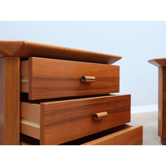 Walnut Bedside Tables, 1970s, Set of 2 For Sale - Image 9 of 13