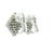 1990s Pair of Italian 18k White Gold 5 Carat Diamond Pavé Cluster Earrings For Sale - Image 18 of 18