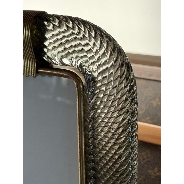 2000 - 2009 Smoked Grey Murano Glass Photo Frame, 2000s For Sale - Image 5 of 16