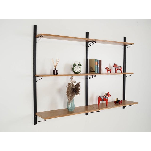 Wood Danish Oak Shelving Unit, 1970s For Sale - Image 7 of 10