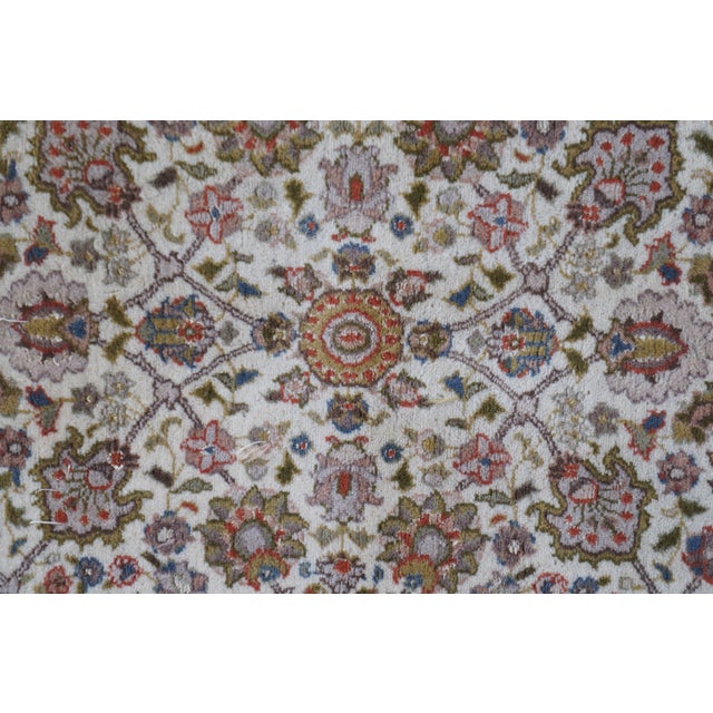 Late 20th Century Vintage Wool Geometric Floral Palmette Medallion Area Rug Runner 2.5' X 8' For Sale - Image 5 of 12
