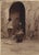 A sepia tone black and white photograph of figures on a European street, probably Italy or Greece. Unsigned, combined...
