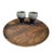 2010s Andrew Pearce Hand Crafted Black Walnut Round Serving Platter For Sale - Image 5 of 11