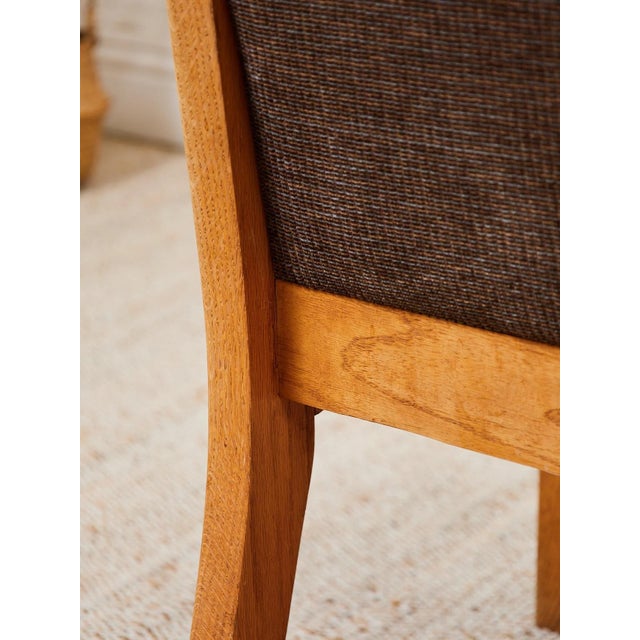Brown Oak 1970s Dining Chairs For Sale - Image 10 of 11