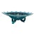 1905 Edwardian Northwood Leaf and Beads Blue Opalescent 7 Inch 3 Footed Bowl For Sale
